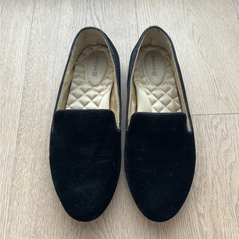 Birdies Black Velvet Starling Slipper, Women’s 8